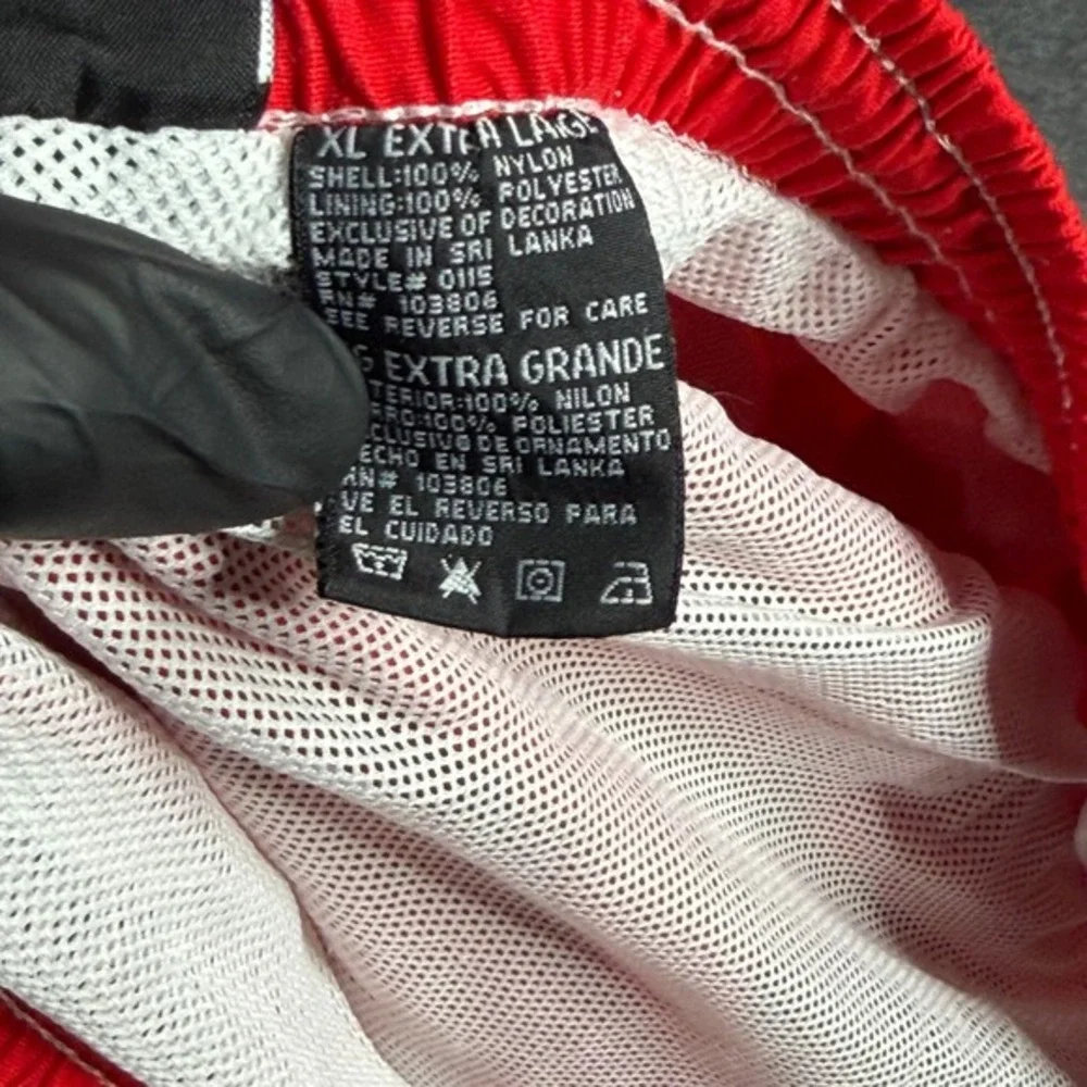 Starter Mens Red Nylon Swim Trunks Cargo‎ Pocket Mesh Lined XL 0115